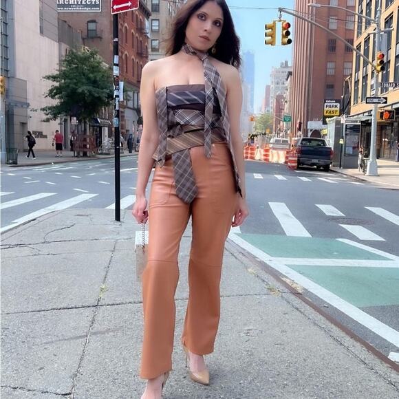 BLANK NYC REVOLVE Straight Leg Vegan Leather The Baxter Pants - Picture 1 of 7